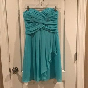 David’s Bridal Short Crinkle Chiffon Dress